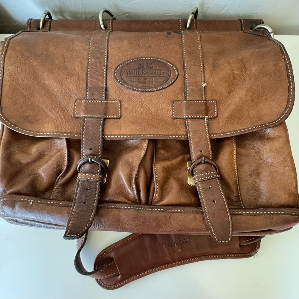 Willis & Geiger leather briefcase bag vintage